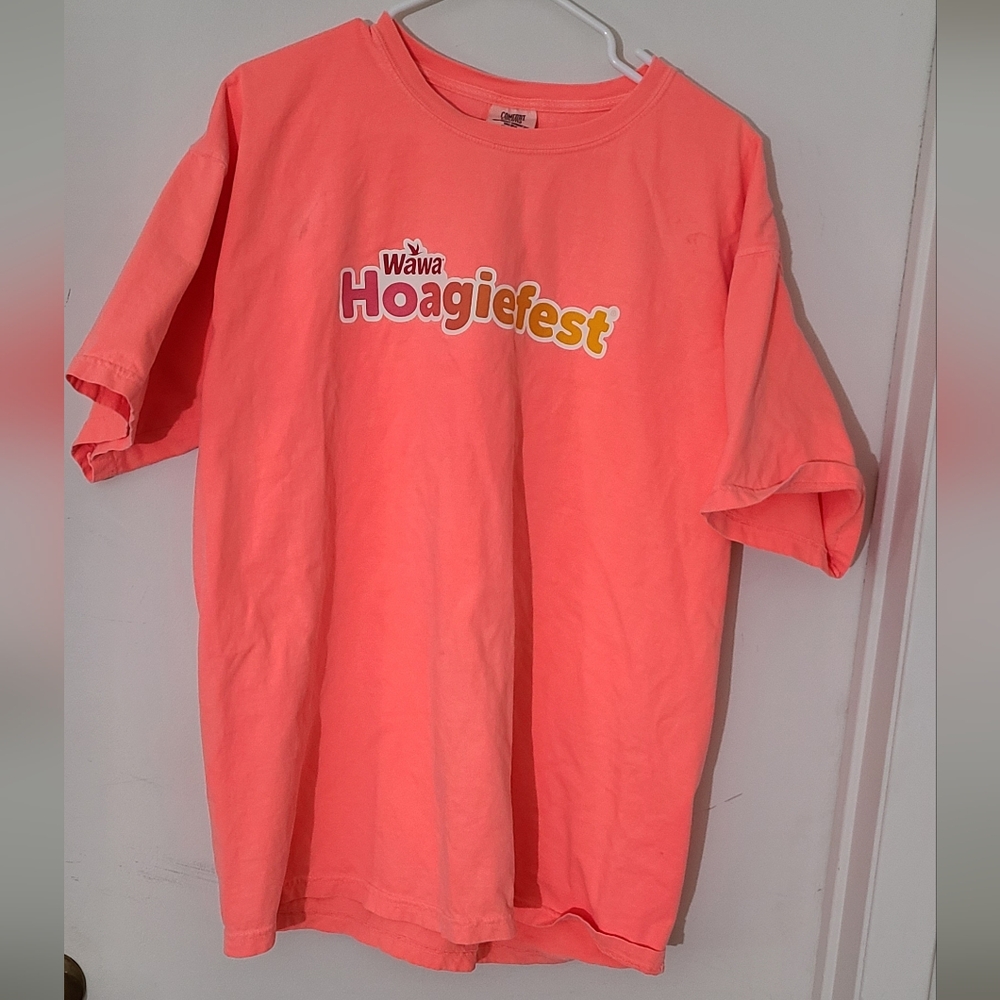 Comfort Colors Wawa Hoagiefest Men's Pink Short Sleeve T-Shirt XL (See Notes)